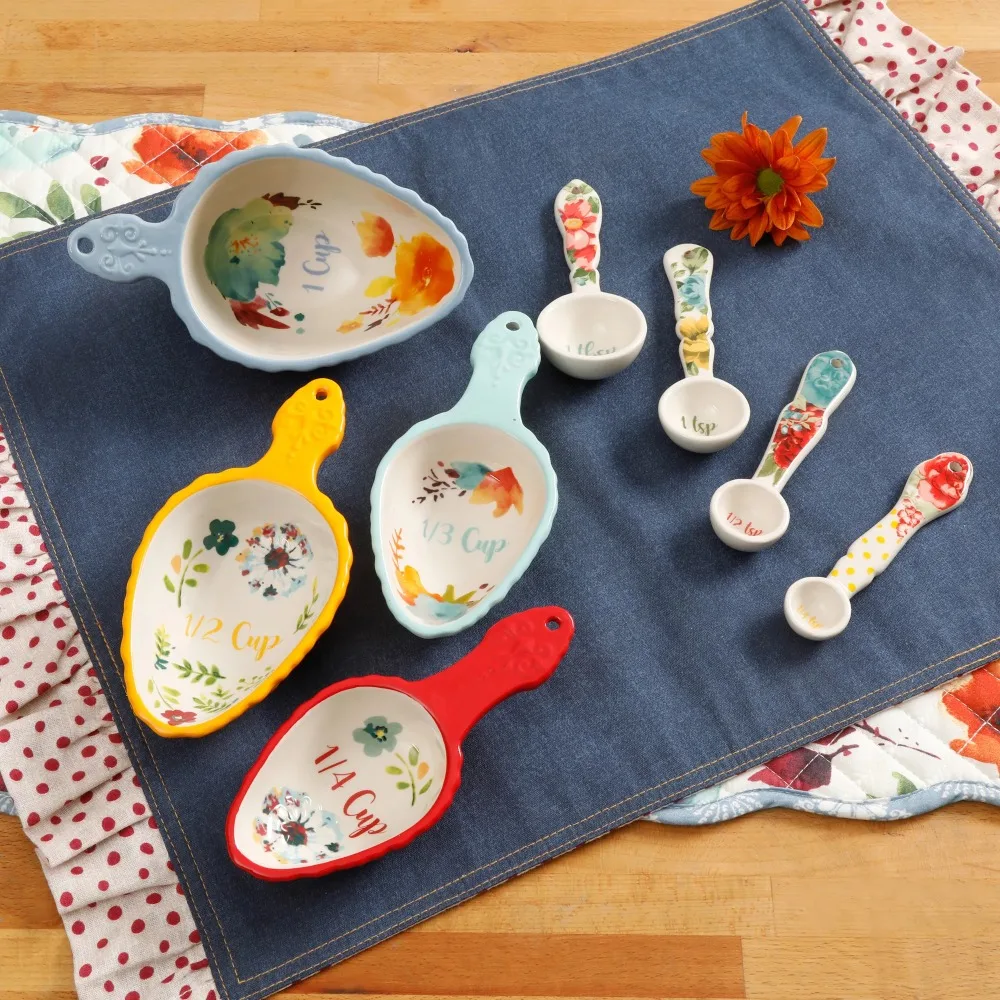 

Willow 8-Piece Stoneware Measuring Spoon and Scoop Set