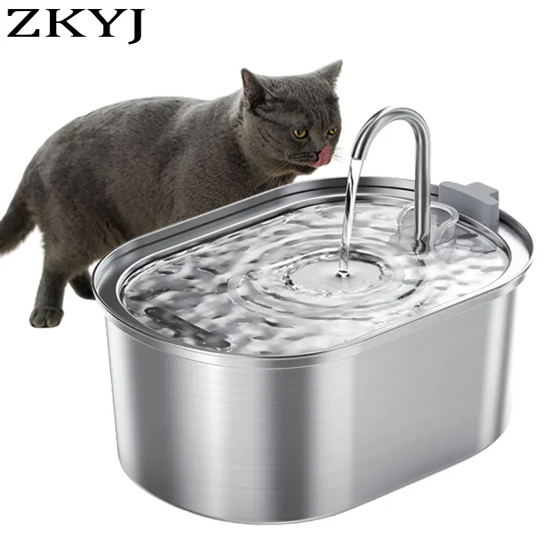 

3L Stainless Steel Dog Water Fountain Automatic Dog Drinking Ultra Quiet Fountain Auto Pet Water Dispenser Accessories Cat Drink
