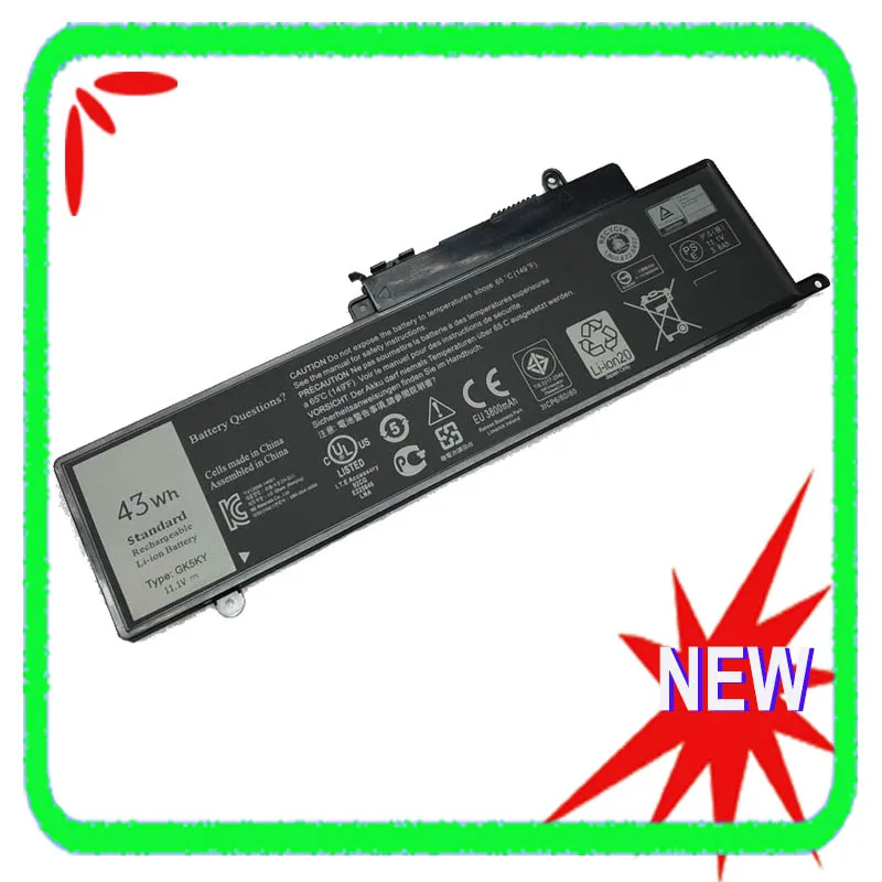 Новый аккумулятор GK5KY для Dell Inspiron 13 7000 серии 7347 7348 7352 7353 7359 15 7558 7568 RHN1C 04K8YH