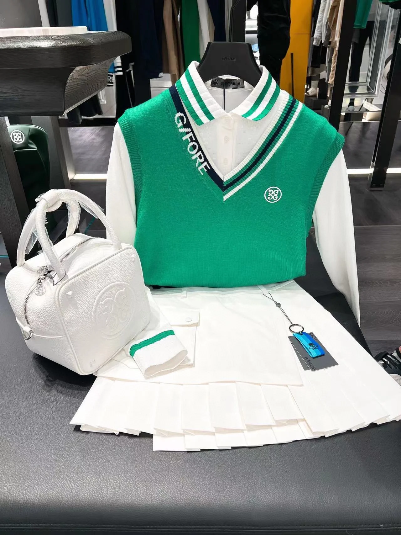 2022 Golf sports spice pleated skirt women spring and summer new high-waist skirt texture slimming suit material skirt outdoor