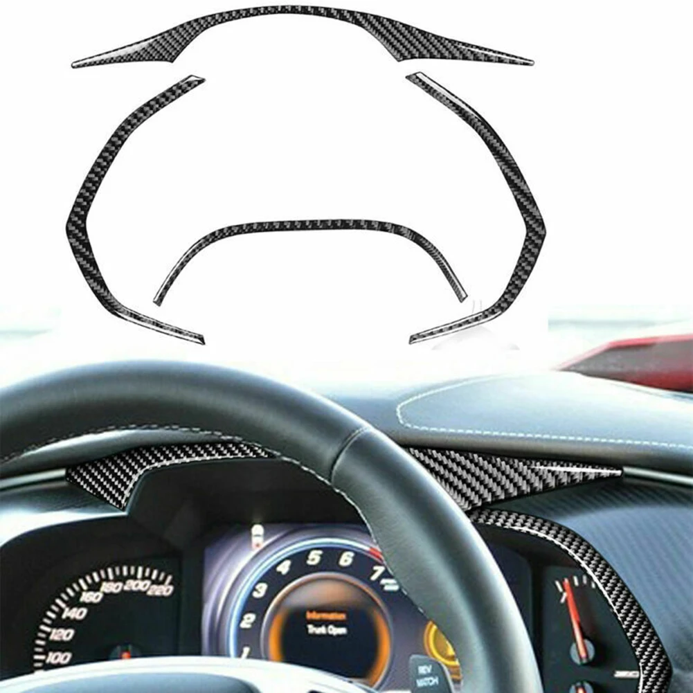 

4 шт., декоративные наклейки для автомобильной консоли Chevrolet Corvette C7 2014-19