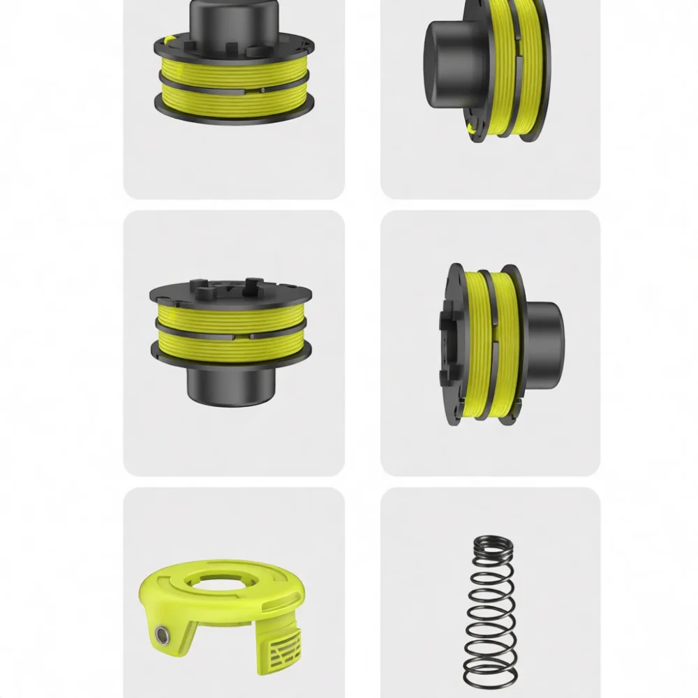 Фото Для газонокосилок Ryobi: крышка катушки и комплект лески RLT3025F RAC119 RAC118, сменный инструмент для ухода за садом. №4