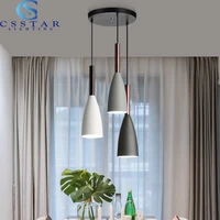 nordic simple aluminum pendant light led e27 lamp modern chandelier bedroom living room decoration restaurant light