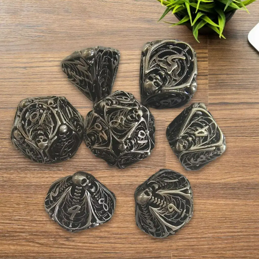 

7x Multi Sides Dice Dice Set for D&D RPG Table Game War Game Leisure Entertainment Dice Set