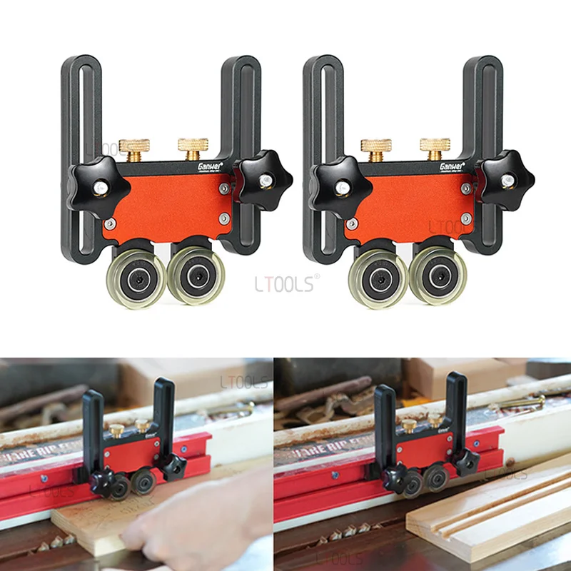 Подшипниковый роликовый Питатель из алюминиевого сплава, перо Loc, доска для 19/30/45 типов, Т-образная Настольная пила, подача, безопасный пропеллирующий инструмент