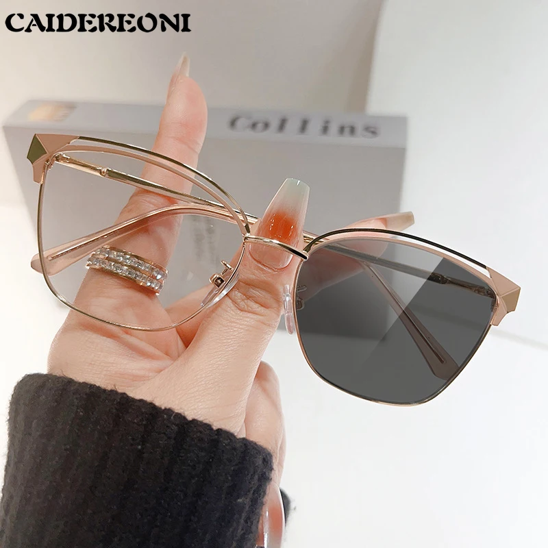 Фото Очки для чтения CAIDERONI Fashion Design, женские, с оптической оправой, на заказ, с диоптриями, антибликовые, для компьютера, модель 6012 №1