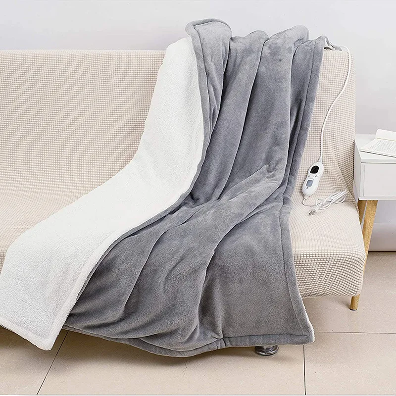 

Winter Electric Blanket Warm Bed 6 Layer Flannel Quick Heater Blanket Timer Overheat Protection Washable Soft Full Body Warm Pad
