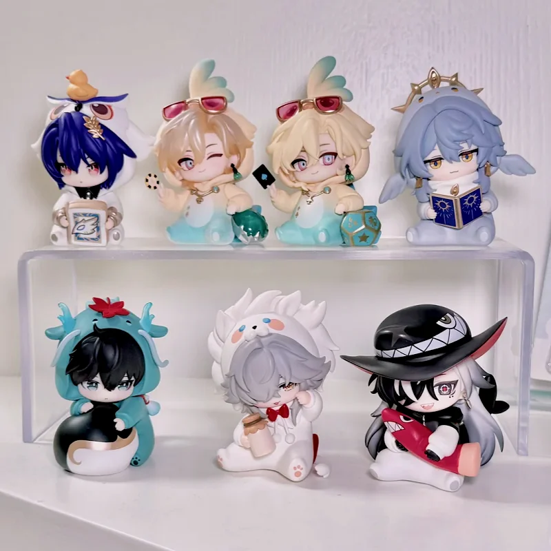 Фото Горячая новинка: Серия фигурок Mihayo Honkai Star Rail для мальчиков, коллекционная аниме-фигурка в слепой коробке, милая Q-версия, украшение для стола, популярная кукла №2