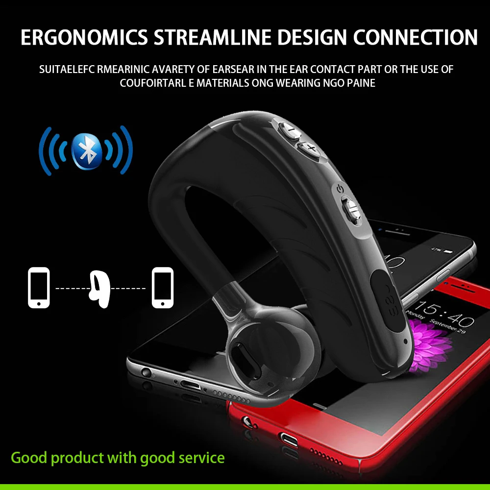 P13 деловая bluetooth-совместимая гарнитура с ушным крючком Беспроводная Спортивная