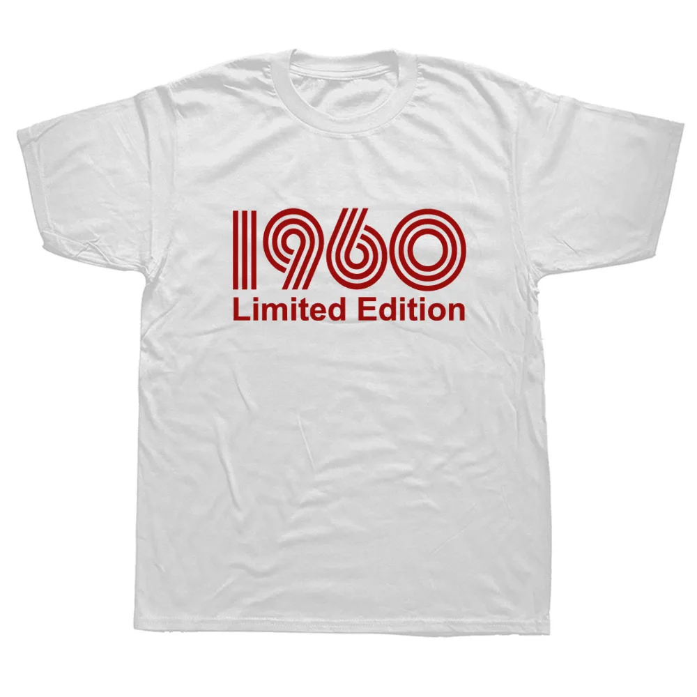 

Коллекция 1960 года, забавная футболка с графическим рисунком 62-го дня рождения, мужская летняя стильная модная футболка Короткие рукава улич...