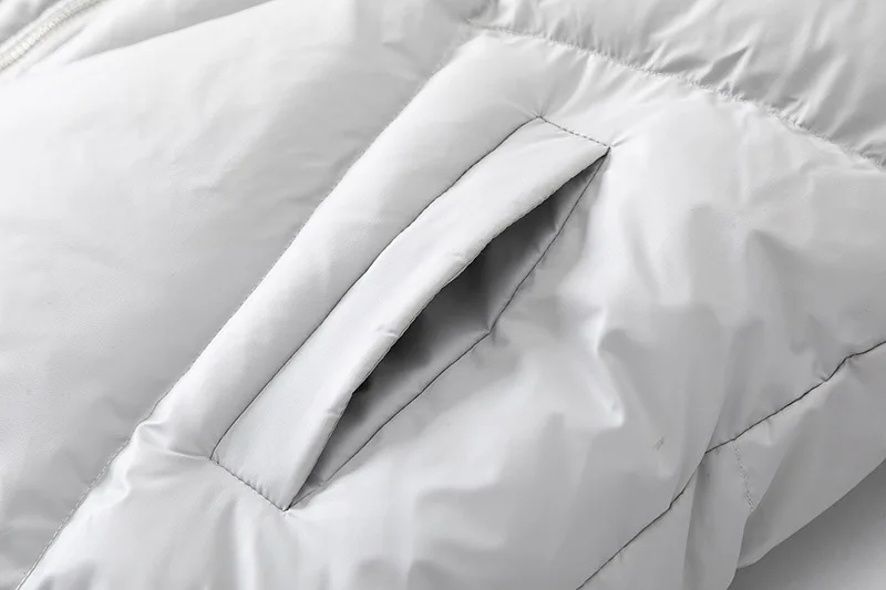 Men And Women Solid Color Stand Collar Harajuku Jacket Winter Cotton Pad Zip Couple Loose Short Coat Fashion Street Jacket Korea