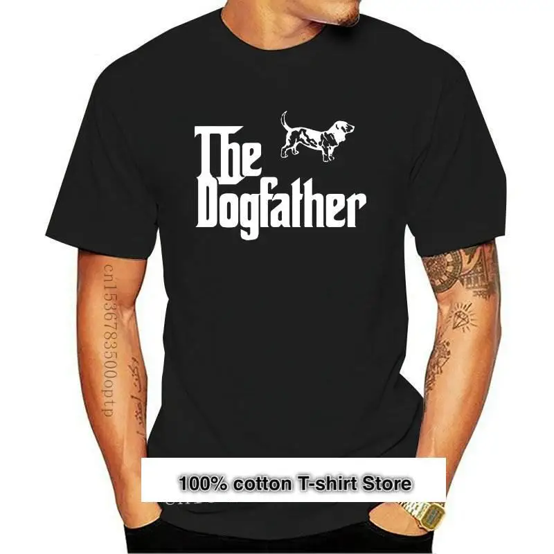 

Camiseta de манга corta para hombre, ropa personalted, de The doggfather, bассет Hound, fresca, nueva