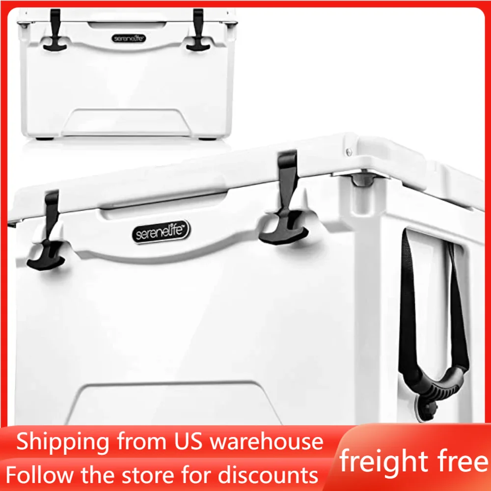 Box Lightweight Heavy-duty Travel Ice Cooler W/ Handles (white)，freight Free