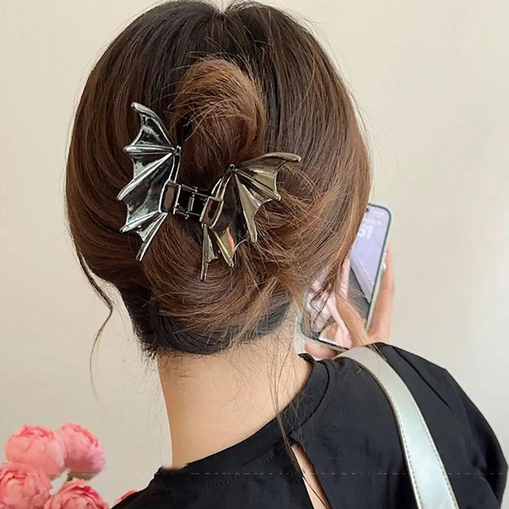 Заколка-краб Женская в Корейском стиле Готическая заколка виде крыла летучей