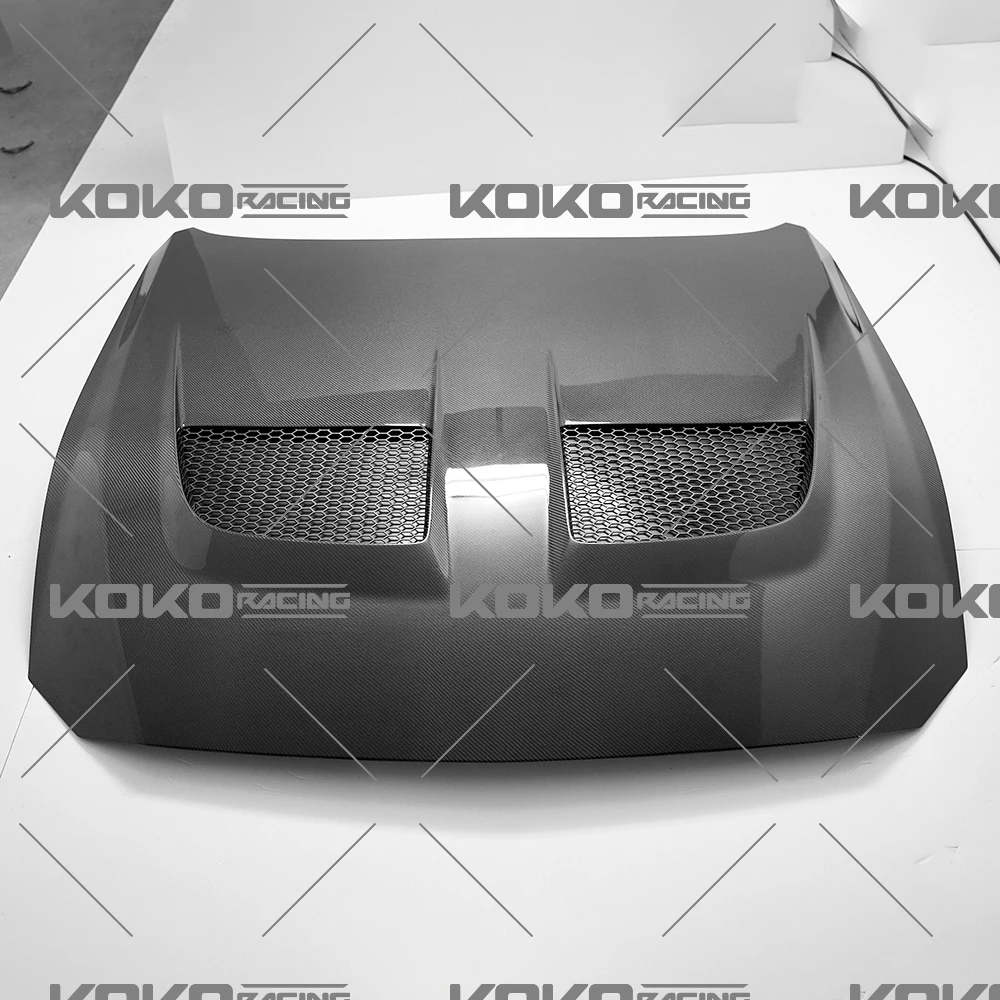

Модифицированное углеродное волокно для Ford Mustang GTD 2024, передние вентиляционные отверстия капота двигателя, хорошо протестированы 100 шт.