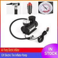 portable air pump electric inflator 300 psi for ball bicycle black 12v mini electric kit mini car tire inflator accessories