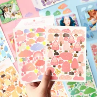 5 packs cloud series hand account stickers creative cute small stickers korean stickers diy material stickers
