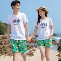 daily vacation cloth summer casual short couple lover beach lemon printed shorts man woman loose swimming suit fast dry pants