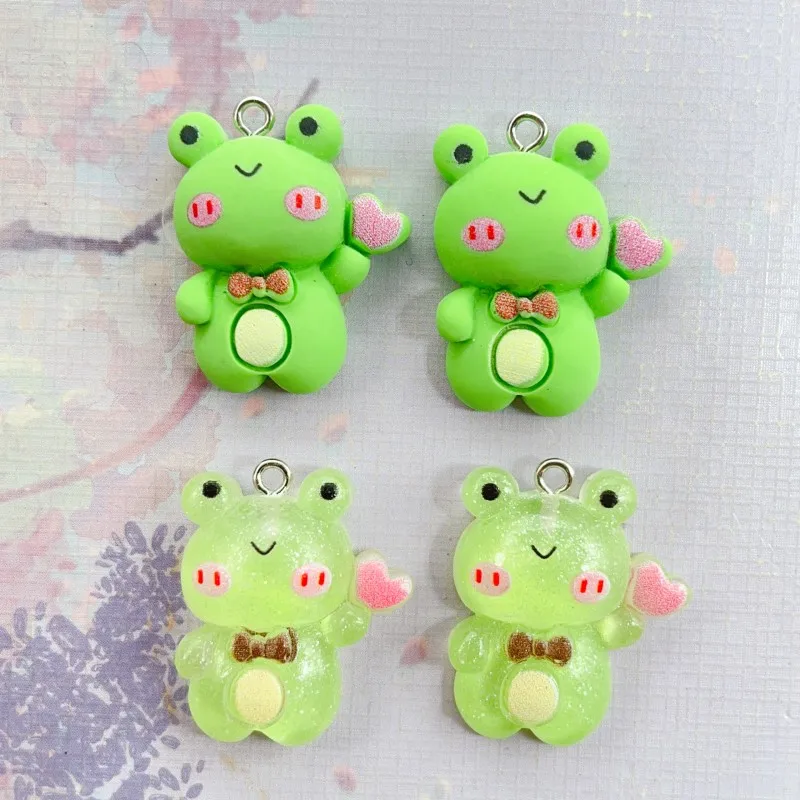 

10 шт., милые зеленые лягушки