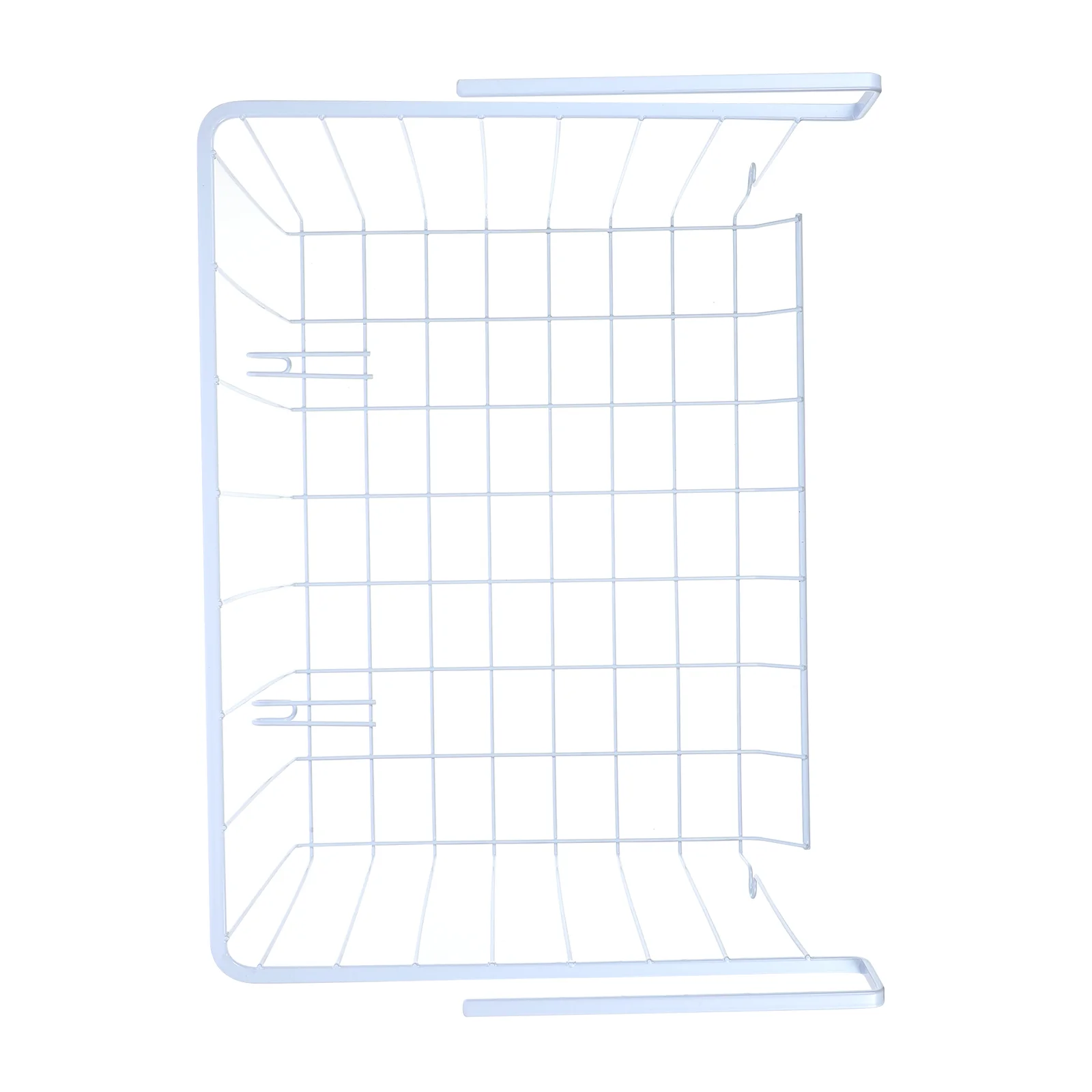 

1pc Under Cabinet Organizer Hanging Basket Storage Shelf for Home Hotel (White)