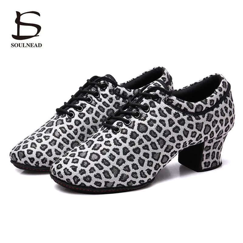 Jazz Shoes Female Latin Salsa Dancing Shoe Ankle Boots Woman Dance Sneakers Soft Sole Fashion Ballroom Tango Sports Women Shoes
