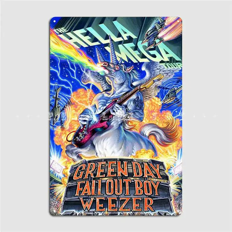 

The Mega 2021 Tour Hella Tokaug Poster Metal Plaque Wall Cave Mural Custom Wall Plaque Tin Sign Poster