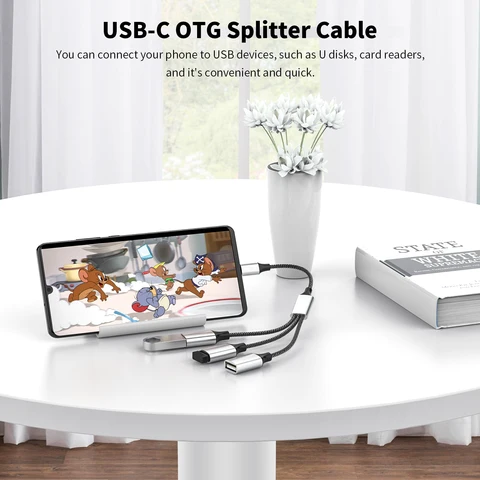 USB-хаб Vrestu Type-C 2 порта