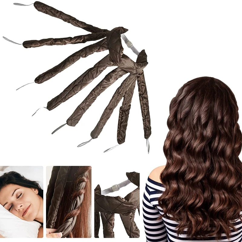 

Lazy Hair Curler Rollers Heatless Curling Rod Headband Curls Silk Ribbon Sleeping Soft Wave Formers No Heat