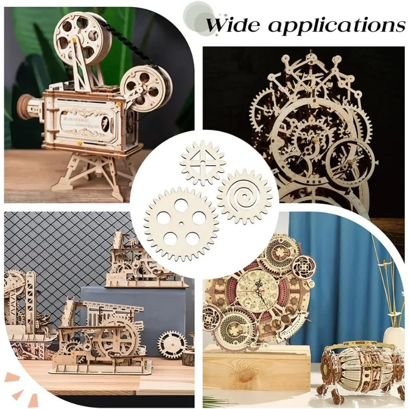 3 Комплекта Необработанных Деревянных Аксессуаров Для Проектов Diy С Винтами