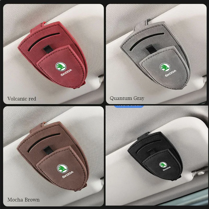 

Car Interior Glasses Clip Auto Sun Visor Sunglasses Holder For Skoda Octavia A4 A6 A7 2 3 A5 Rapid Kamiq Karoq Derivati Vrs Mk3
