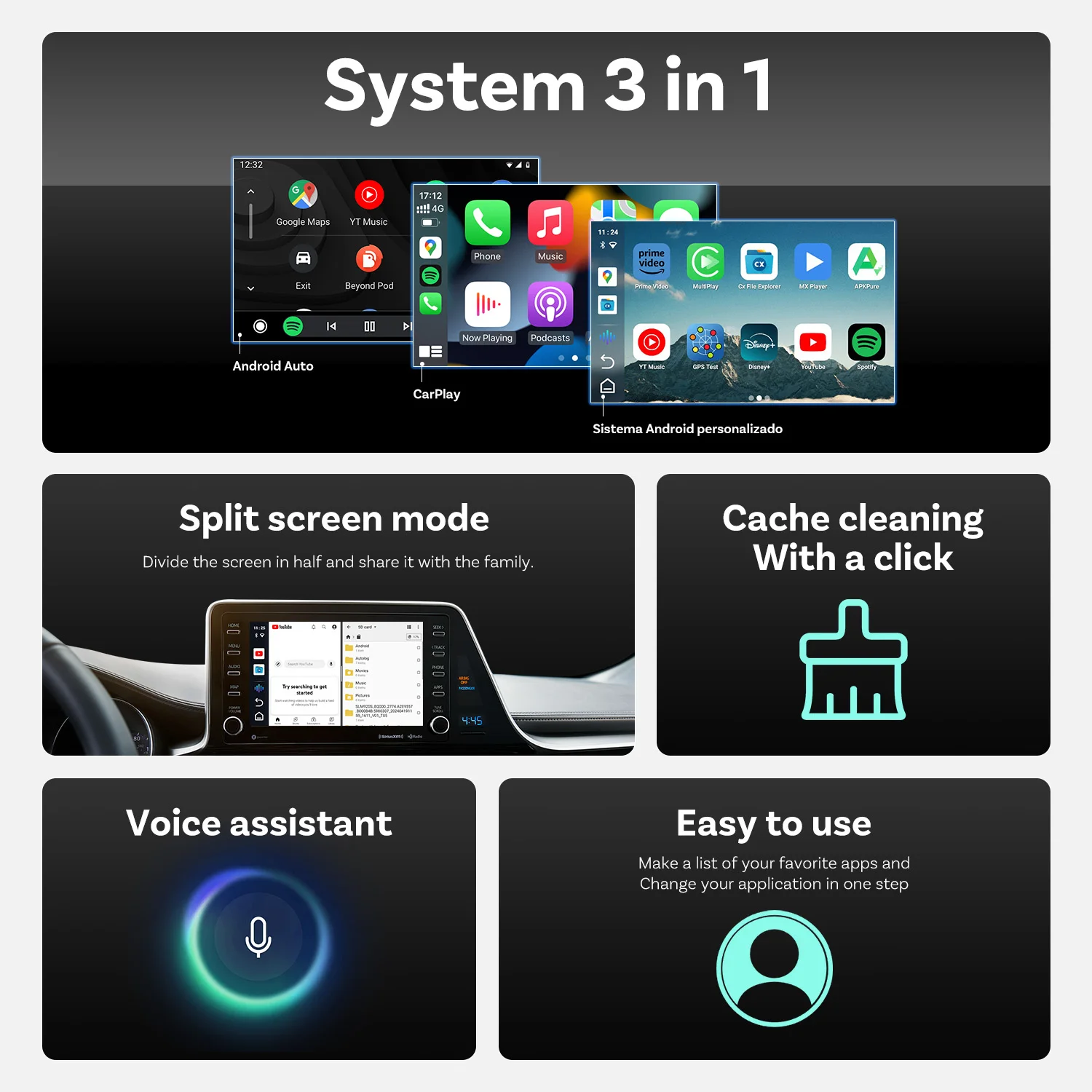 Фото OTTOCAST Express P3 SE CarPlay AI Box Беспроводная Android Auto QCM6125 Smart Video Box Автомобильные аксессуары для Benz Audi Kia VW Toyota №2