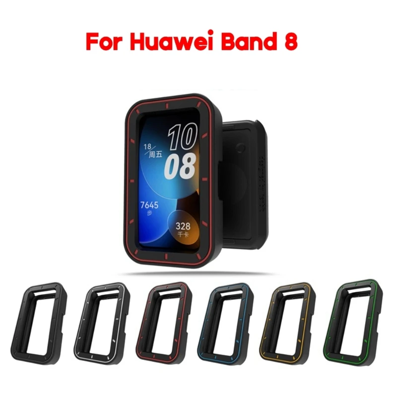 

Чехол-бампер для часов Удобная рамка Защитная крышка для Huawei Band 8 Защита от царапин