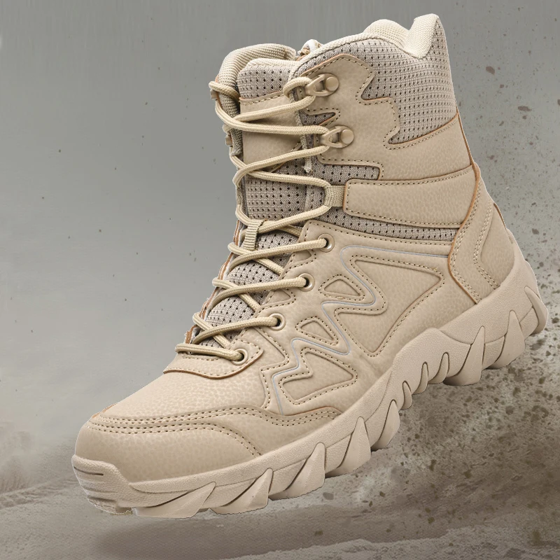 Men's Winter Fleece Warm Snow Boots Outdoor Leisure Hiking Shoes Field Training Field Training Military Boots 39-46#