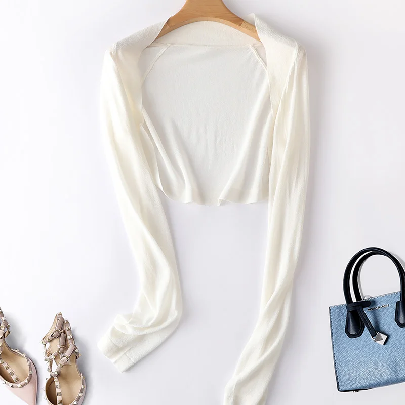 Горячая Распродажа лета 2022 кардиган женский свитер с длинным рукавом короткое