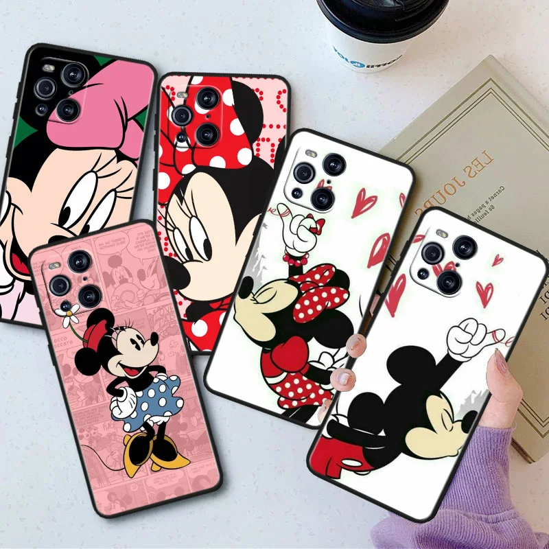 

Mickey Mouse Animation Phone Case For OPPO Find X5 X3 X2 K10 F21S F21 F9 F7 F5 Neo Pro Lite Black Silicone Soft Cover