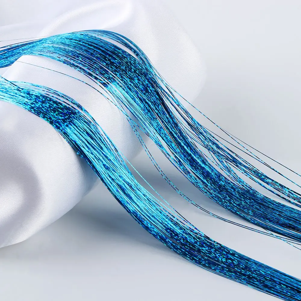 100 нитей блестящие синтетические волосы шиньон блестящий шелк Радужный цвет