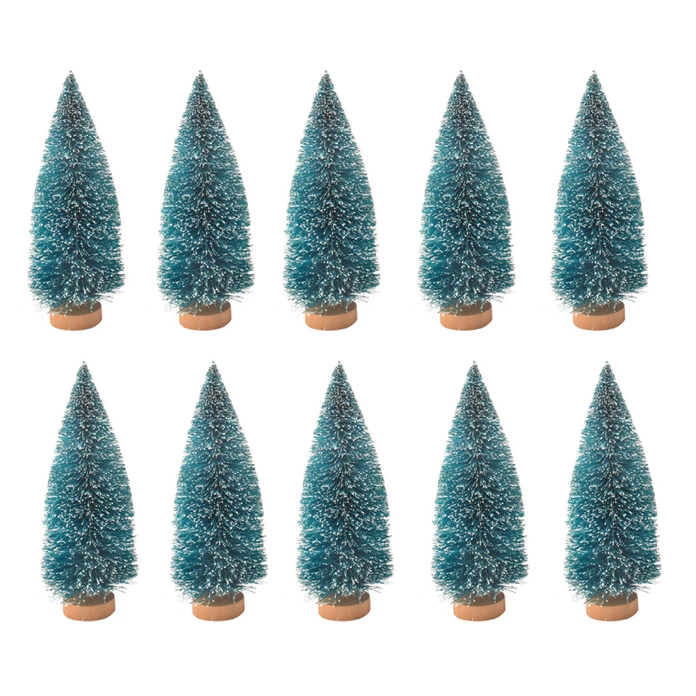 10 шт. мини-сизалевые снежные морозные рождественские елки зимние украшения