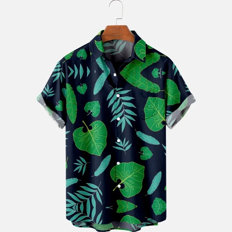 

Мужская рубашка с коротким рукавом, Оригинальная летняя рубашка с принтом без риска, этнические трендовые мужские топы, 2022