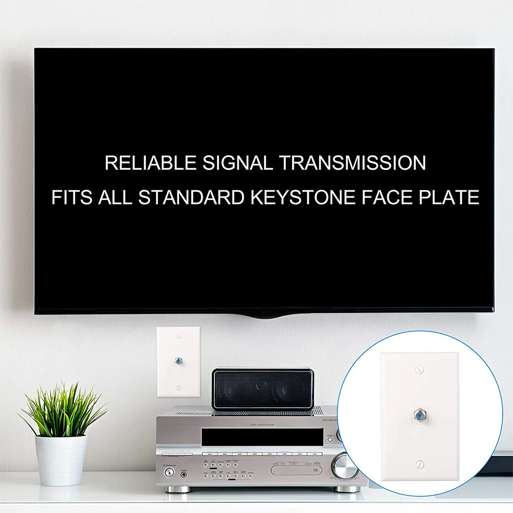 Комплект из 20 коаксиальных вставок Keystone Jack удлинитель кабеля RG6 типа F мама-мама