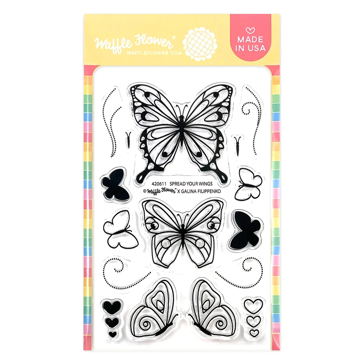 

Cute Unfolded Butterfly Wings Clear Stamp Set for DIY Scrapbook/Card Making/Wedding Christmas Fun Decorations