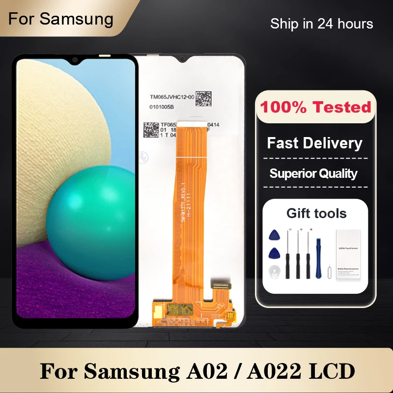 

1PCS Wholesale For Samsung Galaxy A02 LCD A022 Display With Touch Screen Digitizer A022F A022G A022M Assembly With Frame