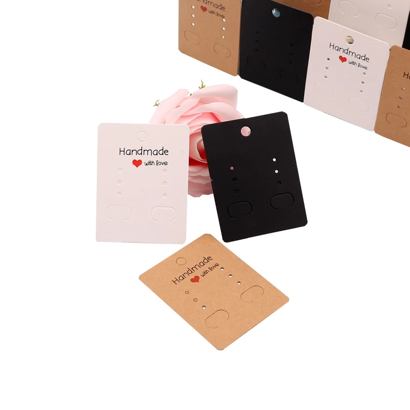 5x7 см Крафт серьги карты для ювелирные кольца стенд бумажный держатель и карточка