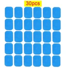 Гидрогелевые наклейки для тренажера, EMS, стимулятор мышц живота, АБС-гелевые подушечки, массажный аппарат для похудения, фитнеса, 30 шт.