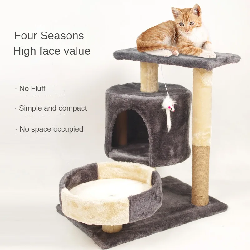 

Cat Climbing Tree Pet Toy Tower Scratching Post Jumping Frame Toy