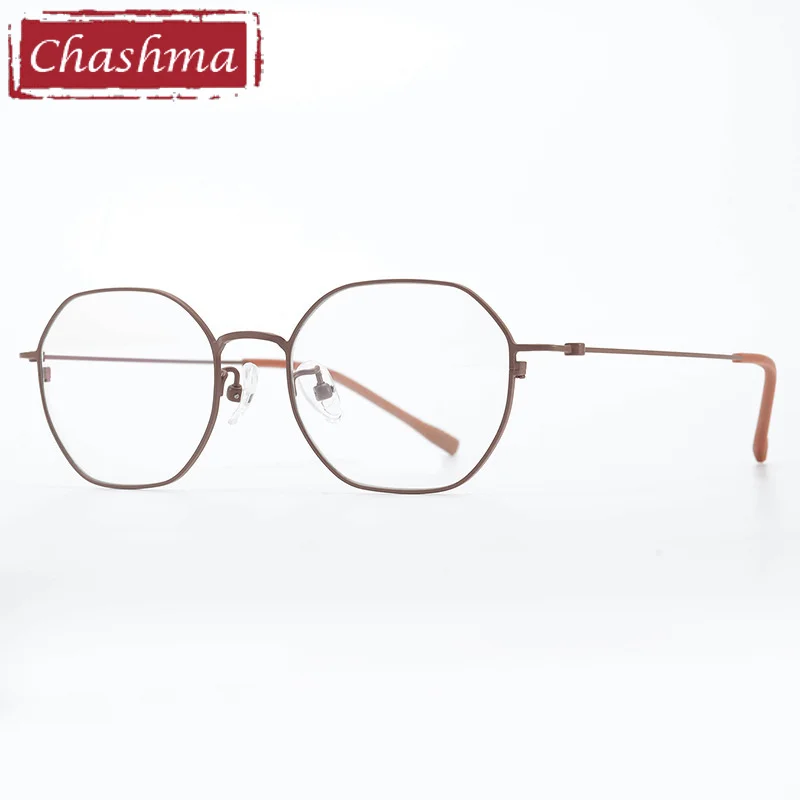 

Chashma Women Thin Prescription Glasses Octagon Light Men Designer Titanium Optical Eyewear Fashion Spectacles Frames Eyeglass