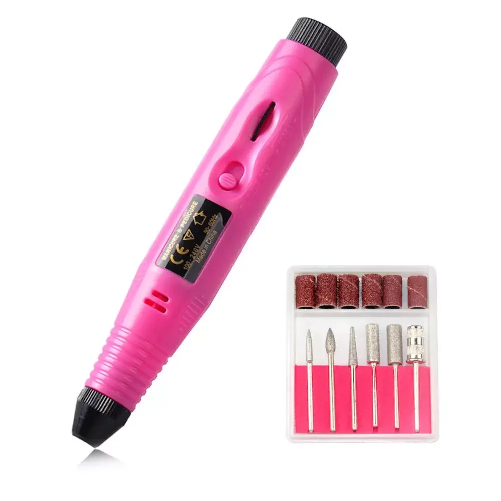 

NEW2023 Nail Art Design Tool Set Nail Files Pen With Forward And Reverse Rotation Nail Drilling Device For Manicure Portable