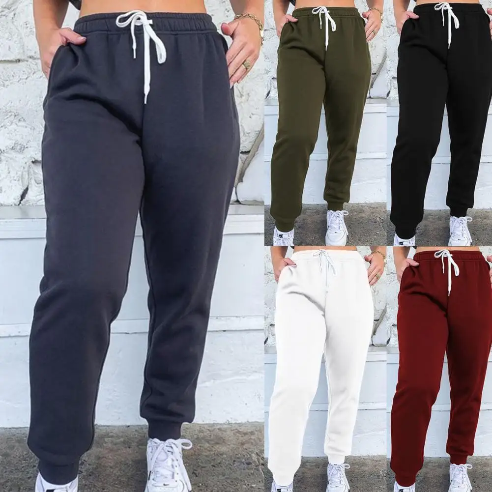 

Женские спортивные брюки с эластичной резинкой на щиколотке; Удобные спортивные брюки с впитывающим пот эффектом; Повседневные свободные б...