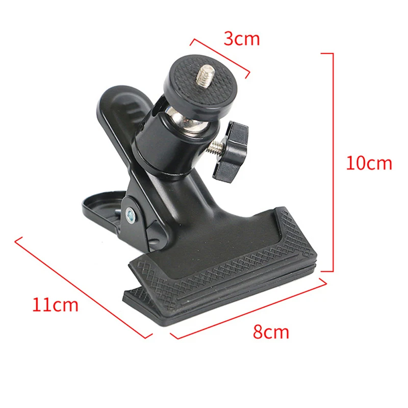 Metal Strong Clamp Camera Tripod Mount Flash Holder Photography Clip With 360 Degree Rotate Head images - 6