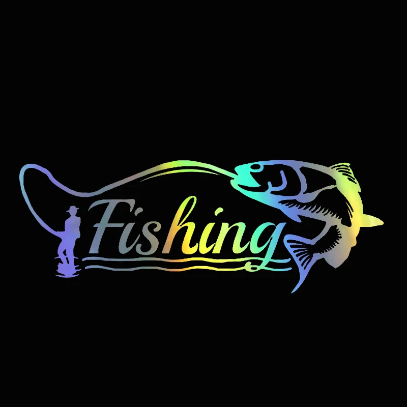 

Cartoon Go Fishing Car Stickers Waterproof Car Body Window Decal Sticker Reflective Outdoor Fishing Vinyl Car Accessories