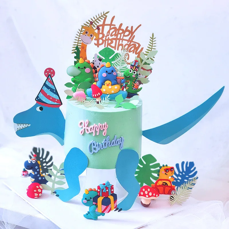 

Dinosaur Cake Toppers Jungle Safari Birthday Party Cake Decor 1st Birthday Dino Cake Decor Happy Birthday Party Decor Kids Boy